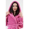 Dámský župan krátký s kapucí Panda (Varianta tmavě růžová; M)