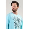 Pánske pyžamo dlhé Koleso (Varianta mentolová; XL)