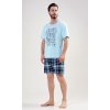 Pánske pyžamo šortky Kolo (Varianta mentolová; XXL)