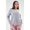 Dámske pyžamo dlhé Simona (Varianta šedá; 4XL)