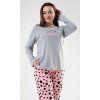 Dámske pyžamo dlhé Simona (Varianta sivá; 4XL)