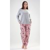 Dámske pyžamo dlhé Simona (Varianta šedá; 4XL)