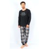 Pánske pyžamo dlhé Sova (Varianta černá; XL)