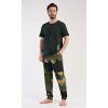 Pánske pyžamo dlhé Army (Varianta čierna; M)