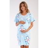 Dámska materská nočná košeľa Veronika (Varianta světle modrá; S)