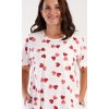 Dámske domáce šaty s krátkym rukávom Valentína (Varianta jahodová; 4XL)