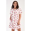 Dámske domáce šaty s krátkym rukávom Valentína (Varianta jahodová; 4XL)