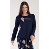 Dámske pyžamo dlhé Méďa (Varianta tmavě modrá; XL)