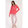 Dámske pyžamo dlhé Valenýna (Varianta jahodová; XL)