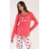 Dámske pyžamo dlhé Valenýna (Varianta jahodová; XL)