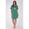 Dámska nočná košeľa s krátkym rukávom Today is beautiful (Varianta smaragdová; 3XL)