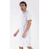 Pánska nočná košeľa s krátkym rukávom Plachetnica (Varianta bílá; M)