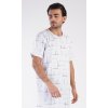 Pánska nočná košeľa s krátkym rukávom Plachetnica (Varianta bílá; M)