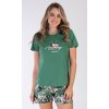 Dámske pyžamo šortky Beautiful (Varianta smaragdová; S)