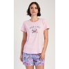 Dámske pyžamo šortky Alžbeta (Varianta světle lososová; S)
