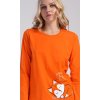 Dámske pyžamo dlhé Líška (Varianta oranžová; XL)