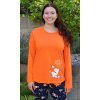 Dámske pyžamo dlhé Líška (Varianta oranžová; XL)