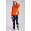 Dámske pyžamo dlhé Líška (Varianta oranžová; XL)