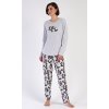 Dámske pyžamo dlhé Enjoy (Varianta světle šedá; L)