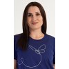 Dámske pyžamo kapri Butterfly (Varianta tmavě modrá; 3XL)