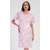 Dámska materská nočná košeľa Bocian (Varianta světle růžová; S)