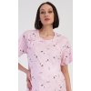 Dámska materská nočná košeľa Bocian (Varianta světle růžová; S)