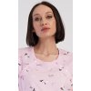 Dámska materská nočná košeľa Bocian (Varianta světle růžová; S)