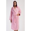 Dámsky župan dlhý s kapucňou Barbora (Varianta růžová; L)