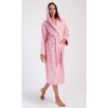 Dámsky župan dlhý s kapucňou Barbora (Varianta růžová; L)
