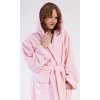 Dámsky župan dlhý s kapucňou Barbora (Varianta růžová; L)