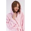 Dámsky župan dlhý s kapucňou Barbora (Varianta růžová; L)