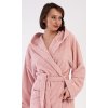 Dámsky župan dlhý s kapucňou Barbora (Varianta růžová; L)