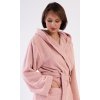 Dámsky župan dlhý s kapucňou Barbora (Varianta růžová; L)