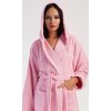 Dámsky župan dlhý s kapucňou Barbora (Varianta růžová; L)