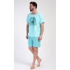Pánske šortkové pyžamo Jachting (Varianta mentolová; M)