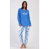Dámske pyžamo dlhé Dominika (Varianta modrá; 4XL)