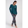Dámske pyžamo dlhé Ines (Varianta petrolejová; 1XL)