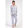 Dámske pyžamo dlhé Stars (Varianta šedá; S)
