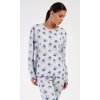 Dámske pyžamo dlhé Stars (Varianta šedá; S)
