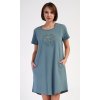 Dámske domáce šaty s krátkym rukávom Alžbeta (Varianta světle šedá; 1XL)
