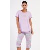 Dámske pyžamo kapri Viola (Varianta světle fialová; XXL)