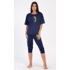 Dámske pyžamo kapri Pierko (Varianta tmavě modrá; M)