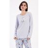 Dámske pyžamo dlhé Polar bear (Varianta sivá; XL)