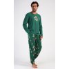 Pánske pyžamo dlhé Muchotrávky (Varianta tmavě zelená; L)