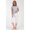 Dámske pyžamo kapri Mačiatka (Varianta šedá; XXL)