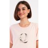 Dámske domáce šaty s krátkym rukávom Queen (Varianta světle lososová; 3XL)
