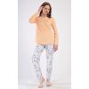 Dámske pyžamo dlhé Karolína (Varianta meruňková; XL)