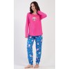 Dámske pyžamo dlhé Méďa I love you (Varianta tmavě růžová; S)