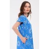 Dámske domáce šaty s krátkym rukávom Mesiac (Varianta modrá; M)