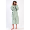 Dámsky župan dlhý s kapucňou Mäta (Varianta mátová; L)